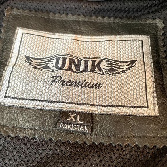 UNIK WOMEN xl Heavy NWT Leather Jacket + Line - Picture 2 of 9